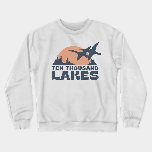 Ten thousand Lakes minnesota Crewneck Sweatshirt by Iambolders